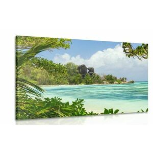 Obraz piękna plaża na wyspie La Digue obraz