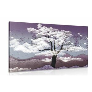 Obraz drzewo pokryte chmurami obraz