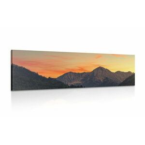 Obraz zachód słońca w górach obraz