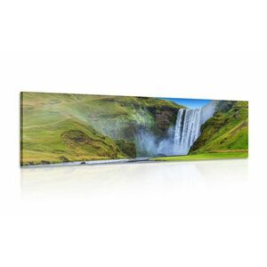 Obraz ikoniczny wodospad Islandii obraz