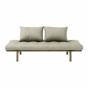 Beżowa lniana rozkładana sofa 200 cm Pace – Karup Design obraz