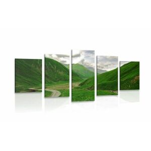 5-częściowy obraz zielony krajobraz obraz