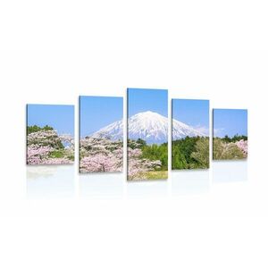 5-częściowy obraz wulkan Fuji obraz