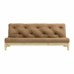 Sofa rozkładana z brązowym pokryciem Karup Design Fresh Natural/Mocca obraz