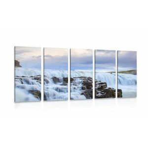 5-częściowy obraz wodospady w Islandii obraz