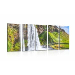 5-częściowy obraz wodospad Seljalandsfoss obraz