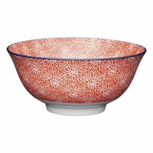 Czerwona miska ceramiczna Kitchen Craft Floral, ø 16 cm obraz