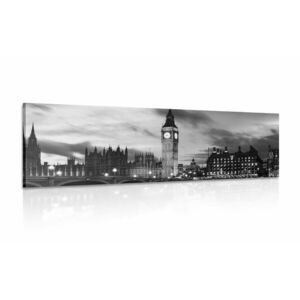 Obraz Big Ben w Londynie w wersji czarno-białej obraz