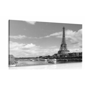 Obraz piękna panorama Paryża w wersji czarno-białej obraz