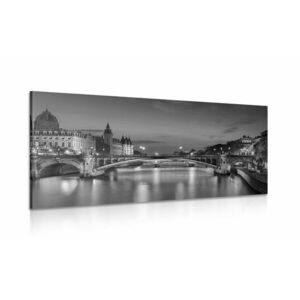 Obraz olśniewająca panorama Paryża w wersji czarno-białej obraz