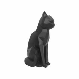 Matowa czarna figurka PT LIVING Origami Cat, wys. 29, 5 cm obraz