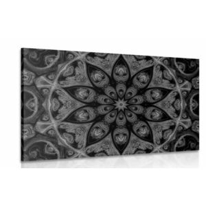Obraz hipnotyczna Mandala w wersji czarno-białej obraz