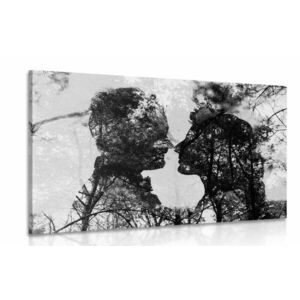 Obraz miłości w wersji czarno-białej obraz
