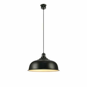 Czarna lampa wisząca z metalowym kloszem 50x50 cm Port – Markslöjd obraz