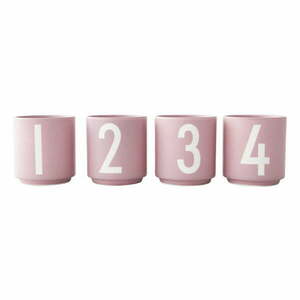 Porcelanowe świeczniki zestaw 4 szt. Mini – Design Letters obraz