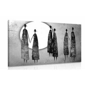 Obraz afrykańskie kobiety w wersji czarno-białej obraz