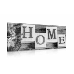 Obraz litery Home w wersji czarno-białej obraz