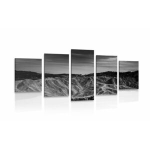 5-częściowy obraz Park Narodowy Doliny Śmierci w wersji czarno-białej obraz