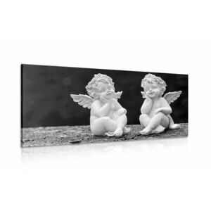 Obraz para małych aniołków w wersji czarno-białej obraz