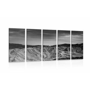 5-częściowy obraz Park Narodowy Death Valley w wersji czarno-białej obraz