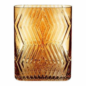 Pomarańczowy szklany wazon Hübsch Deco, wys. 18 cm obraz