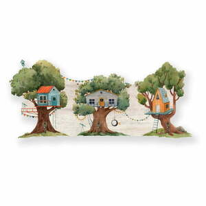 Zielony dziecięcy wieszak ścienny Tree House – Little Nice Things obraz