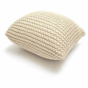 Beżowy puf w kształcie poduszki Bonami Essentials Knit obraz