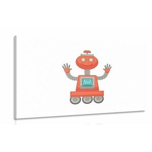 Obraz z motywem robota w kolorze czerwonym obraz