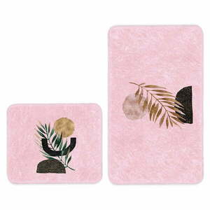 Różowe dywaniki łazienkowe zestaw 2 szt. 100x60 cm – Minimalist Home World obraz