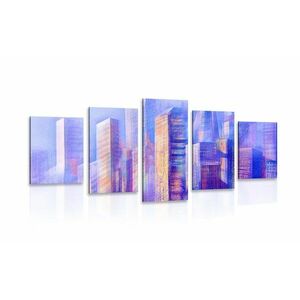5-częściowy obraz abstrakcyjne drapacze chmur miasto obraz