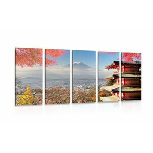 5-częściowy obraz jesień w Japonii obraz