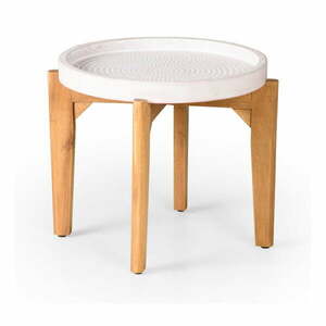 Ogrodowy stolik z różowym betonowym blatem Bonami Selection Bari, ø 55 cm obraz