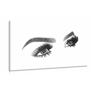 Obraz minimalistyczne kobiece oczy obraz