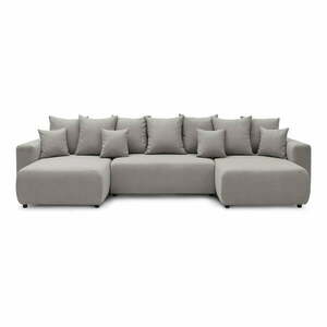 Jasnoszara sofa rozkładana w kształcie litery U Envy – Bobochic Paris obraz