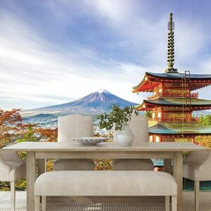 Fototapeta widok na Chureito Pagoda i górę Fuji obraz