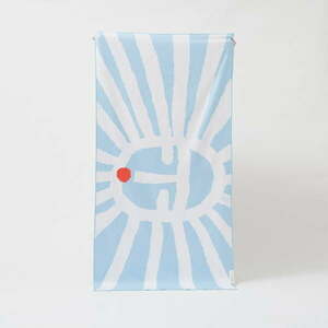 Niebieski ręcznik plażowy Sunnylife Sun Face, 175x90 cm obraz