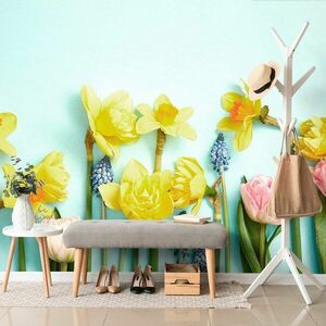 Fototapeta wiosenna kompozycja kwiatowa obraz