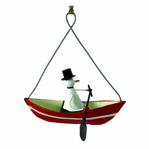 Wisząca ozdoba świąteczna G-Bork Snowman in Rowboat obraz