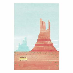 Plakat 30x40 cm Monument Valley – Travelposter obraz