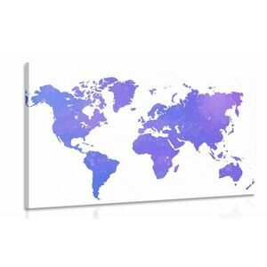 Obraz mapa świata w kolorze fioletowym obraz