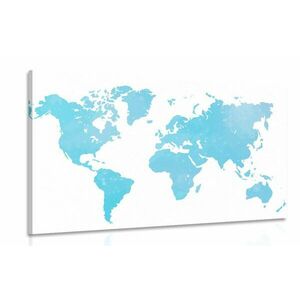 Obraz mapa świata w kolorze niebieskim obraz