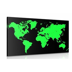 Obraz zielona mapa na czarnym tle obraz