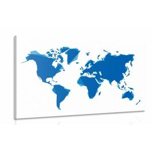 Obraz abstrakcyjna mapa świata w kolorze niebieskim obraz