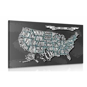 Obraz współczesna mapa USA obraz