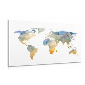 Obraz wielokątna mapa świata obraz