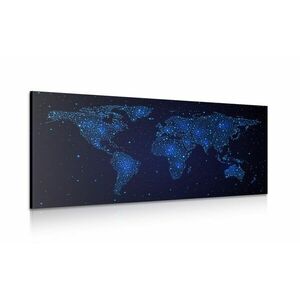 Obraz mapa świata z nocnym niebem obraz
