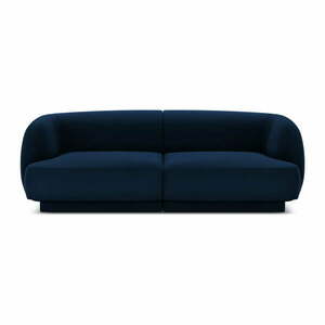 Niebieska aksamitna sofa 184 cm Miley − Micadoni Home obraz