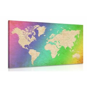 Obraz pastelowa mapa świata obraz