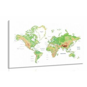 Obraz klasyczna mapa świata z białym tłem obraz