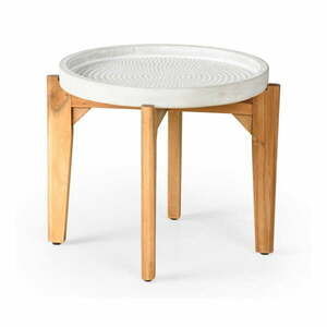 Ogrodowy stolik z szarym betonowym blatem Bonami Selection Bari, ø 55 cm obraz